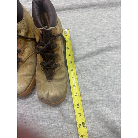 Two-Toned Boots Men's Size 9 Lace Up Mid Top Leather 90s Brown - Picture 7 of 7